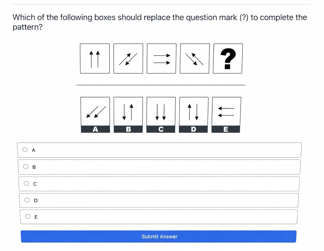 CCAT spatial arrows pattern question